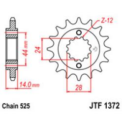 Звездочка передняя JT Sprockets (шаг 525 ) JT JTF1372